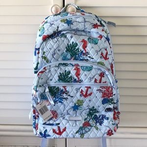 Vera Bradley XL Large Backpack Anchor Aweigh NWT Blue Nautical Travel